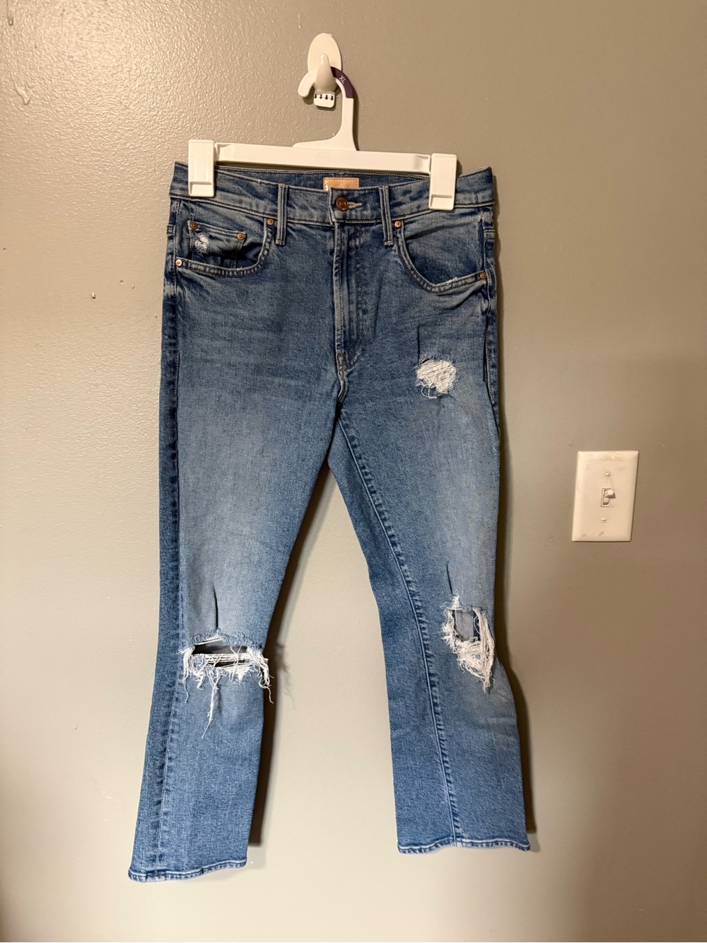 Mother the insider ankle size 27 bloom and Doom color